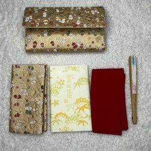 *SOLD* Tea Ceremony Utensil Set from Japan, traditional Japanese Gourd Pattern